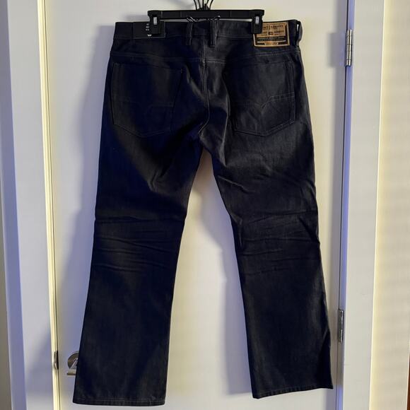 New Diesel Zatiny Bootcut Denim Jeans Dark Blue Rinse Button Fly US Sz 36x30 - Picture 5 of 13